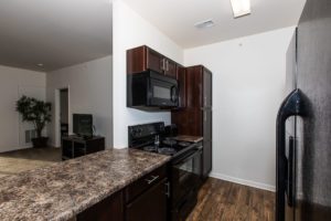 Kitchen appliances at Preston Gardens apartments